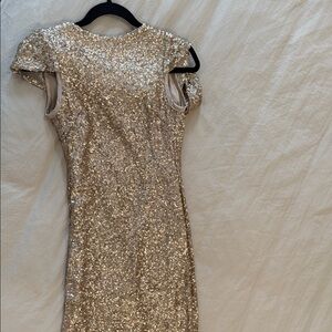 MAKE ME AN OFFER MOVING SALE EVERYTHING MUST GO Sorella Vita Gold Sequin Dress